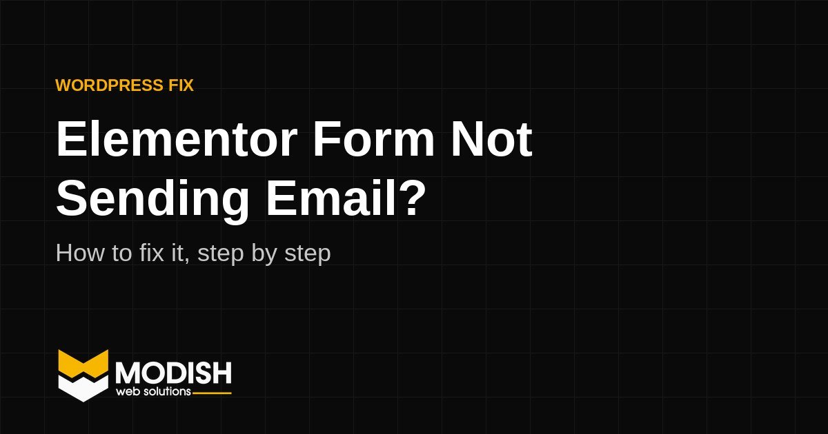 Elementor form not sending email: step by step fix