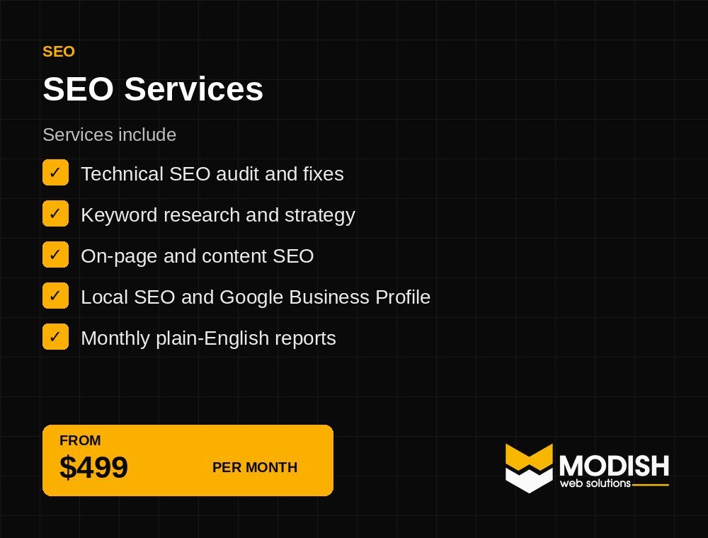 SEO services for small business from Modish Web Solutions